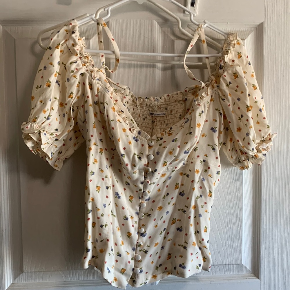 Reformation off the shoulder top